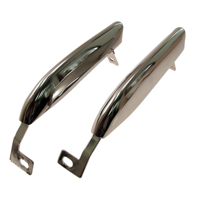 FORD MUSTANG 1967-1968 PAIRE DE BANANES POUR PARE CHOC AVANT SANS TROUS front bumper guards without trim hole SCOTT DRAKE C7ZZ-1