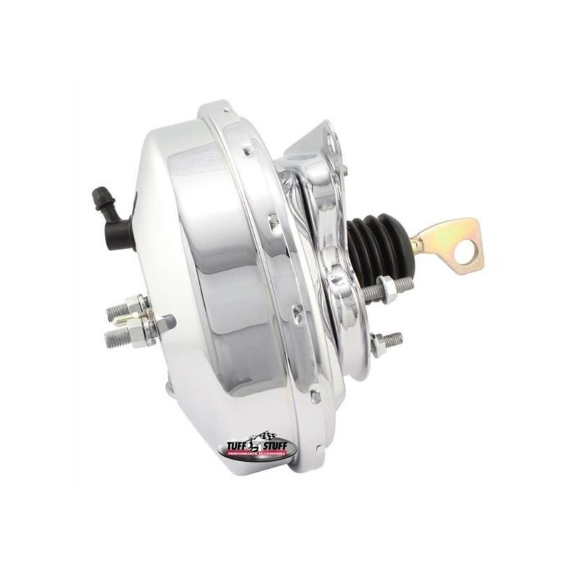 FORD MUSTANG 1967-1970 SERVOFREIN BOOSTER MASTERVAC ASSITANCE DE FREINAGE 9 POUCES CHROME AVEC SOUFFLET DE TIGE + CLAPET 2225NA
