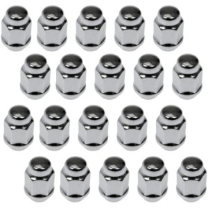 FORD MUSTANG 1964-1973 KIT ECROUS ACIER CHROME POUR JANTES ORIGINE / REV / AMERICAN RACING etc sauf ecrous spécifiques CRAGAR