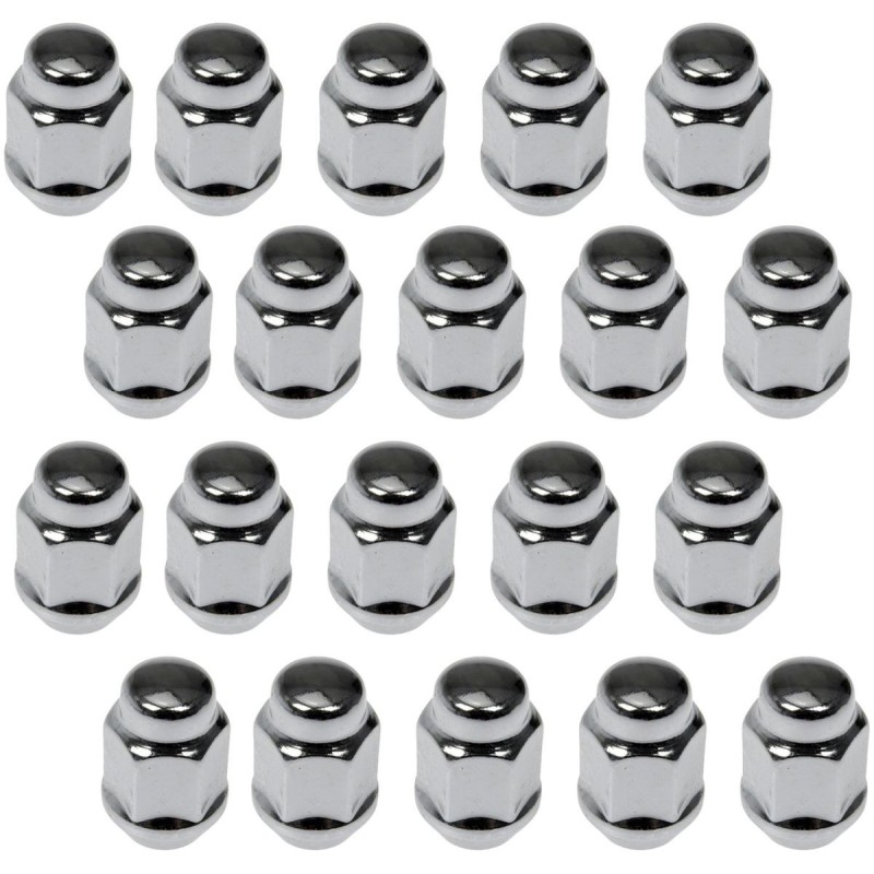 FORD MUSTANG 1964-1973 KIT ECROUS ACIER CHROME POUR JANTES ORIGINE / REV / AMERICAN RACING etc sauf ecrous spécifiques CRAGAR