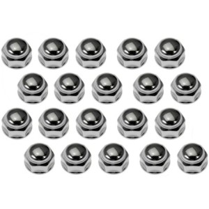 FORD MUSTANG 1964-1973 KIT ECROUS ACIER CHROME POUR JANTES ORIGINE / REV / AMERICAN RACING etc sauf ecrous spécifiques CRAGAR