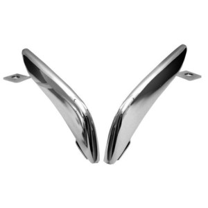 FORD MUSTANG 1964-1966 PAIRE DE BANANES ARRIERE CHROME Rear bumper guards chrome SCOTT DRAKE C5ZZ-17984-C 3639A