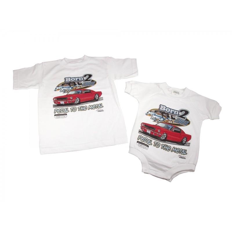 FORD MUSTANG 1964-2015 T-SHIRT ENFANT BORN 2 CRUZ 4 ANS t-shirt youth infant born 2 cruz SCOTT DRAKE B2C-4T