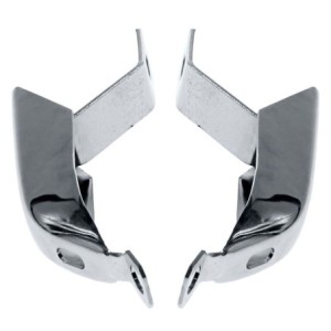 FORD MUSTANG 1967-1968 PAIRE DE BANANES ARRIERE CHROME AVEC TROUS Rear bumper guards chrome SCOTT DRAKE C7ZZ-17984-CR