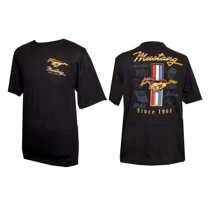 FORD MUSTANG 1964-2016 TSHIRT DEPUIS 1964 HOMME LARGE Mustang Since 1964 Men's