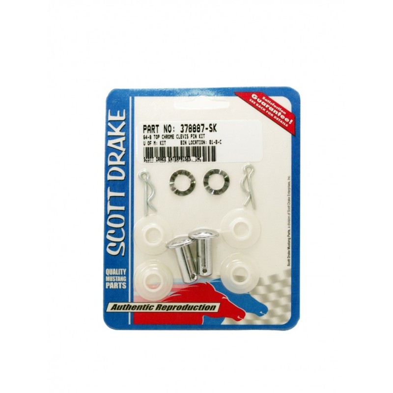 FORD MUSTANG 1964-1970 DECAPOTABLE CABRIOLET KIT DE CLIPS POUR CAPOTE Convertible top clevis pin Kit SCOTT DRAKE 378887-SK
